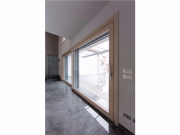PASSIVE 120 - Aluminium and wood patio door by CARMINATI SERRAMENTI - view 2
